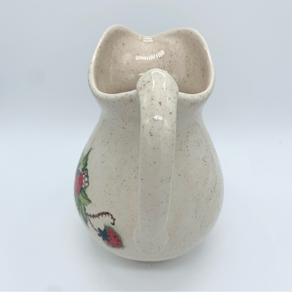 Vintage Hand Painted Strawberry Pitcher - Picture 2 of 6